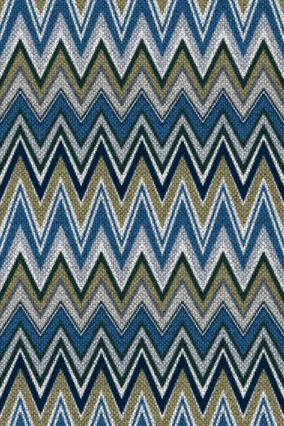 Realistic Zig Zag Chevron Knitted Stripes Seamless Repeating Pattern Stripes — Stock Photo, Image