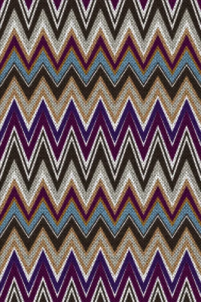 Realistic zig-zag chevron knitted stripes. Seamless repeating pattern. Stripes in violet, purple, and brown. Suitable for all kinds of decorative projects.