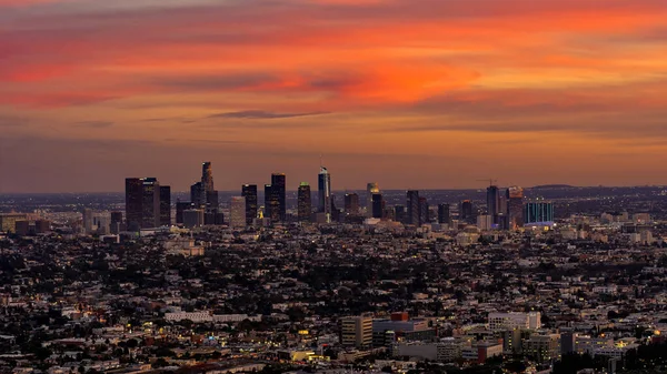 Ciel Orange Sur Los Angeles — Photo