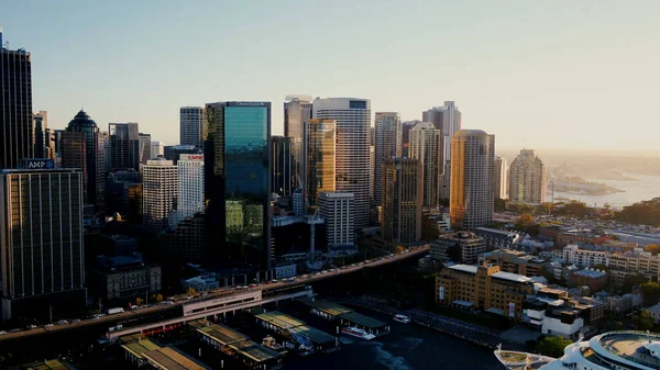 Sydney Belvárosában Nagyvárosi Felhőkarcolók Ausztrália — Stock Fotó