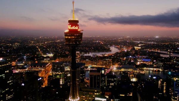 Sydney Por Noche Ciudad Por Noche — Foto de Stock