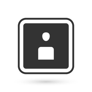 Gri Oyun Video simgesi beyaz arkaplanda izole edildi. Film şeridi tabelası. Vektör