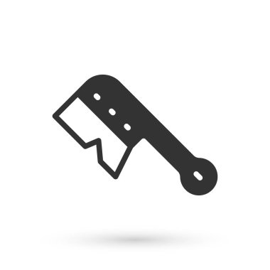 Beyaz arka planda gri arıcılık ikonu izole edildi. Arı yetiştiricisinin aleti. Vektör