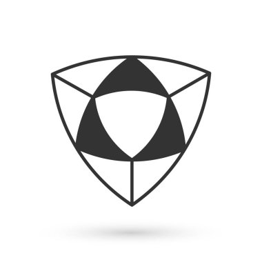 Gri Elmas simgesi beyaz arkaplanda izole edildi. Mücevher sembolü. Mücevher taşı. Vektör