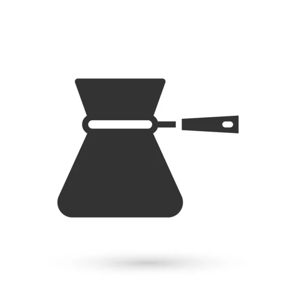Сіра піктограма Coffee Turk ізольована на білому тлі. Кав'ярня. Векторні — стоковий вектор