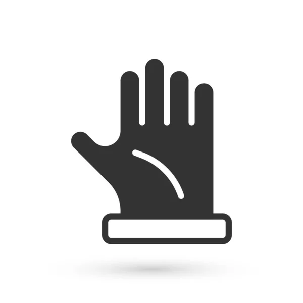 Grijze imker handschoen pictogram geïsoleerd op witte achtergrond. Vector — Stockvector