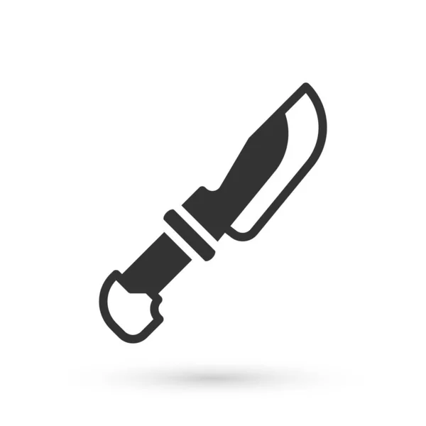 Ícone de faca cinza isolado no fundo branco. Símbolo de talheres. Vetor — Vetor de Stock