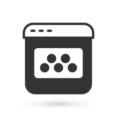 Gri Taksi mobil uygulama simgesi beyaz arkaplanda izole edildi. Mobil uygulama taksisi. Vektör