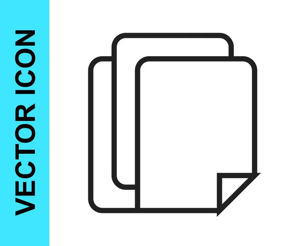 Línea negra Icono del documento Archivo aislado sobre fondo blanco. Icono de lista de verificación. Concepto de negocio. Vector — Vector de stock