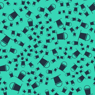 Siyah Kova simgesi yeşil arkaplanda izole edilmiş pürüzsüz desen. Vektör