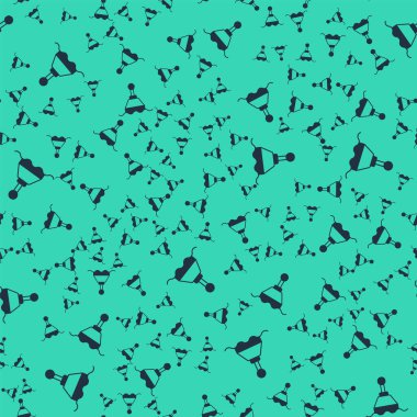 Deniz ikonunda yüzen siyah şamandıra yeşil arka planda izole edilmiş. Vektör