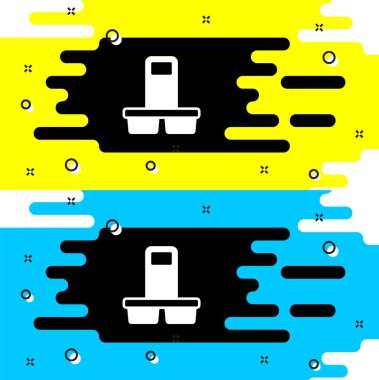 Siyah arka planda izole edilmiş beyaz kahve fincanı. Vektör