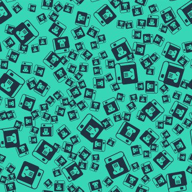 Siyah Tarih kitabı simgesi yeşil arka planda kusursuz desen izole etti. Vektör