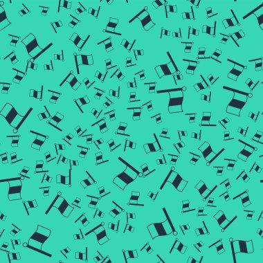 Siyah bayrak İtalya simgesi yeşil arka planda izole edilmiş pürüzsüz desen. Vektör