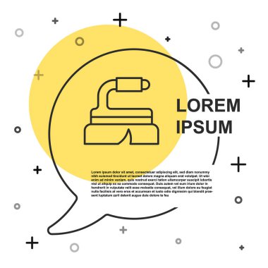 Temizlik simgesi için siyah çizgi fırçası beyaz arkaplanda izole edildi. Temizlik hizmeti konsepti. Rastgele dinamik şekiller. Vektör