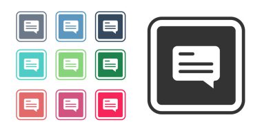 Beyaz arkaplanda izole edilmiş altyazı simgesine sahip siyah video. Simgeleri renklendirin. Vektör