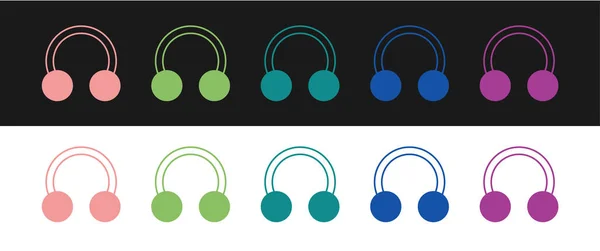 Setzen Sie das Piercing-Symbol isoliert auf schwarzem und weißem Hintergrund. Vektor — Stockvektor