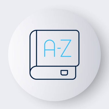 Satır Çevirici kitap simgesi beyaz arkaplanda izole edildi. Sohbet balonunda yabancı dil konuşma simgeleri. Çeviri konsepti. Renkli taslak konsepti. Vektör