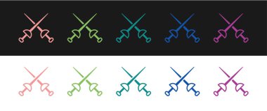 Eskrim simgesini siyah beyaz arkaplanda izole et. Spor malzemeleri. Vektör