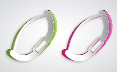 Kağıt kesiği, gri arka planda izole edilmiş Ortaçağ yay simgesi. Ortaçağ silahı. Kağıt sanatı tarzı. Vektör