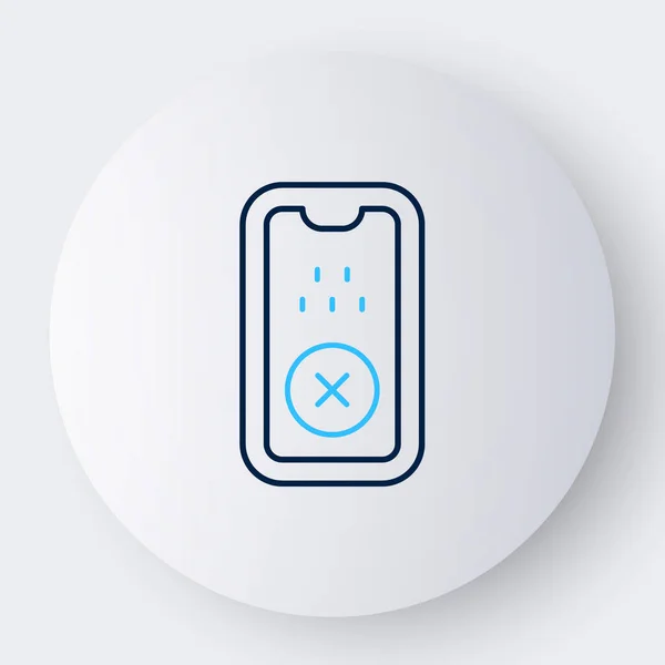Line Taxi icône de l'application mobile isolé sur fond blanc. Application mobile taxi. Concept de contour coloré. Vecteur — Image vectorielle