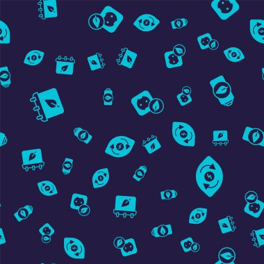 Takvimi sonbahar yaprakları, eko doğa yaprağı bataryası, elektrik prizi ve su enerjisiyle kusursuz desene ayarla. Vektör