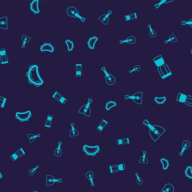 Tef, Afrika djembe davulu, Gitar ve Balalaika 'yı pürüzsüz bir kalıba sokun. Vektör