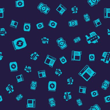 Enerji içeceği, geleceksel silah, bilgisayar görüşü ve tarayıcı penceresini kusursuz desen üzerine ayarla. Vektör