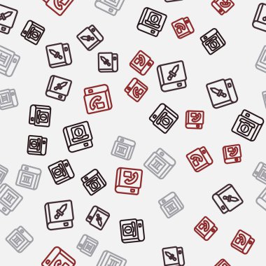 Satır Kullanıcı Kılavuzunu, silah hakkında kitap ve telefon rehberini kusursuz şablon üzerine ayarla. Vektör