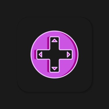 Siyah arkaplanda izole edilmiş oyun konsolu simgesi için doldurulmuş oyun ana hatları denetleyici veya joystick. Düz çizgili, gölgeli. Vektör.