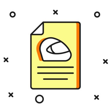 Beyaz arkaplanda izole edilmiş ana hatlı yarış başlığı simgesi. Olağanüstü bir spor. Spor malzemeleri. Düz çizgili, gölgeli. Vektör.