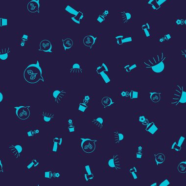 Yaprak Şafak Tahta Balta ve Çiçek 'i pürüzsüz bir kalıba sokun. Vektör.