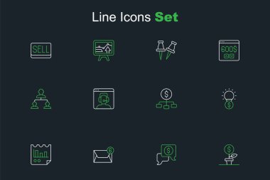 Hiyerarşi telefon hattını 24 saat destekli ve çalışan hiyerarşisi simgesi olan bir e-posta ve e-posta dökümanı ayarla. Vektör.