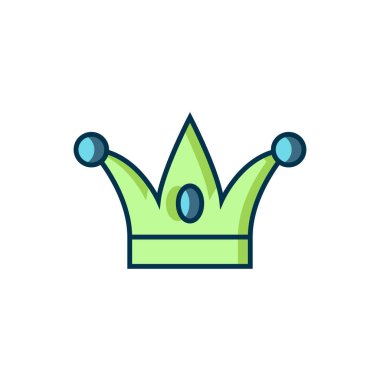 Soytarı şapkasını beyaz arka planda izole edilmiş çanlar ile doldurdum. Palyaço ikonu. Lunapark komedyen işareti. Düz çizgili, gölgeli. Vektör.