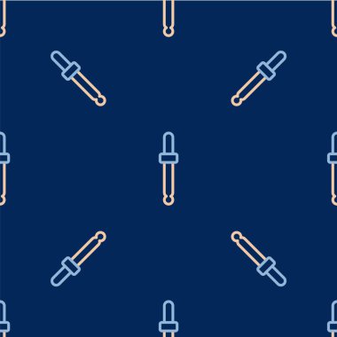 Satır Gözdamlası renk seçici palet simgesi mavi arkaplanda izole edilmiş dikişsiz desen. Vektör.