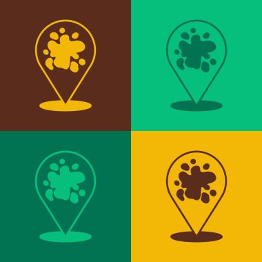 Pop Art Boya Spreyi ikonu renk arkaplanında izole edilmiş. Vektör.