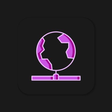 Doldurulmuş Global teknoloji veya sosyal ağ simgesi siyah arkaplanda izole edildi. Düz çizgili, gölgeli. Vektör.