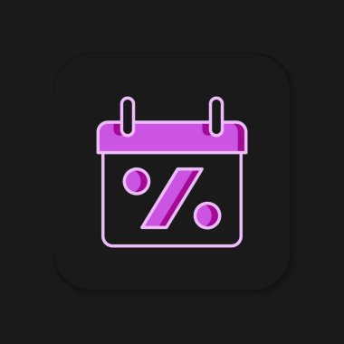 % 1 indirimli etiket simgesi dolduruldu. Siyah arkaplanda izole edildi. Etiket alışverişi. Özel teklif işareti. İndirim kuponları sembolü. Düz çizgili, gölgeli. Vektör.