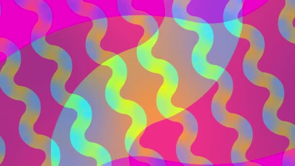 Morphing Multicolor Shapes Lines Rotating Together Seamless Loop Motion Background — Stock Video