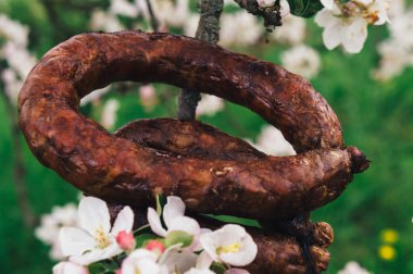 Beyaz bir kase ızgara sosis