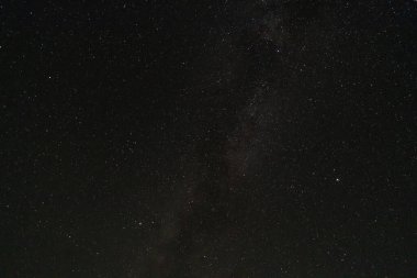 Gece gökyüzü yıldızlarla kaplıdır. Güzel fantastik alan arkaplanı. Galaksimiz Samanyolu 'nu görebilirsiniz..