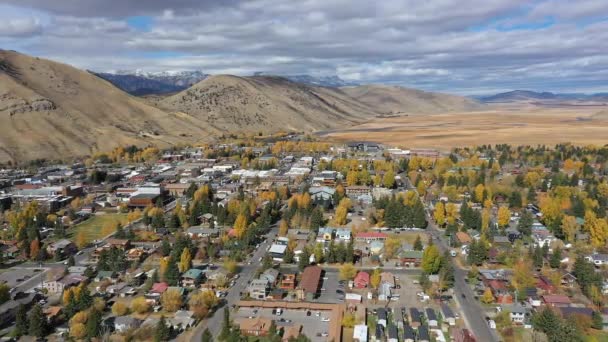 Letecký Pohled Jackson Hole Wyoming Při Pohledu Hory Grand Teton — Stock video