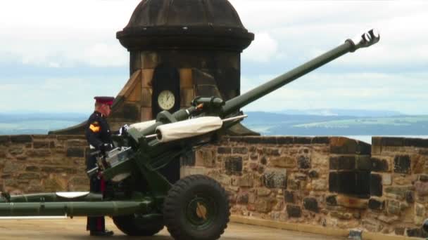 One O Clock Gun Being Fired At Edinburgh Castle In Scotland Video By C Stockfootage Stock Footage One O Clock Gun Being Fired At Edinburgh Castle In Scotland Video By C Stockfootage Stock Footage
