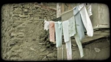 Giysi Hattı. Vintage stilize video klip.