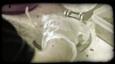 Cook taco yapar. Vintage stilize video klip.