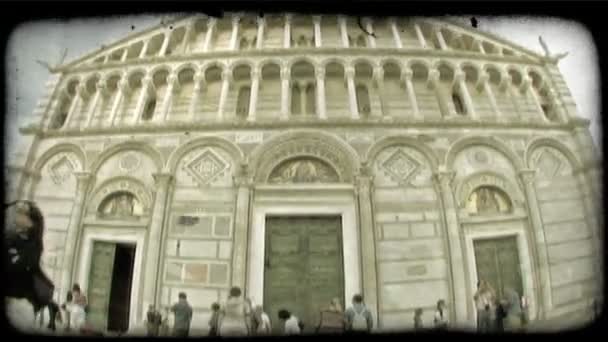 Italian building. Vintage stylized video clip. — Stock Video