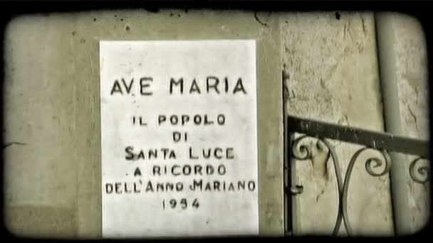 Signo italiano. Vintage clip de vídeo estilizado . — Vídeos de Stock