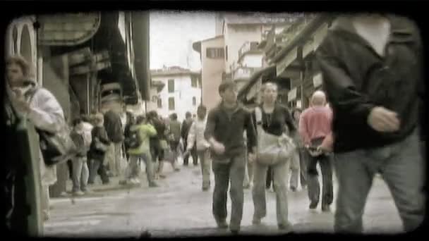 Calle Italiana. Vintage clip de vídeo estilizado . — Vídeos de Stock