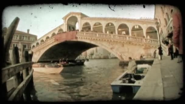 Pont de Venise. Vintage stylisé clip vidéo . — Video