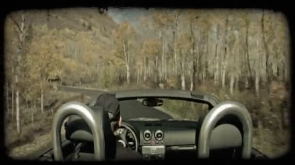 Berg im Herbst. Vintage stilisierter Videoclip. — Stockvideo